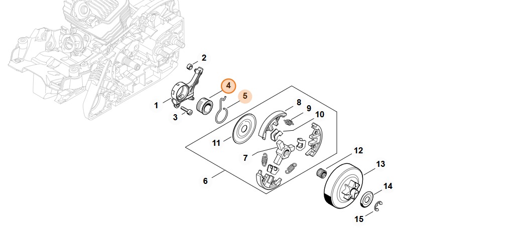 11336407100 MELC POMPA ULEI STIHL MS271/271Z/271C291/291C REPER 4+5